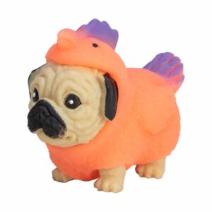 Party Animals Rave Puppies - Pug in a neon chicken costume