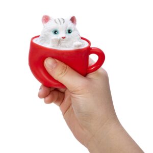 Pop-A-Chino Kitties - Squeeze White Cat in Red Cup