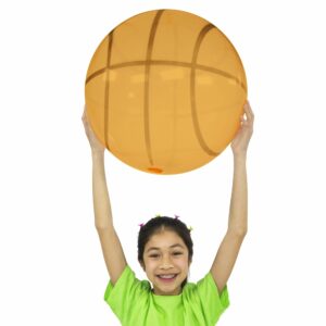 Girl Holding Jumbo Jelly Sports Ball - Basketball