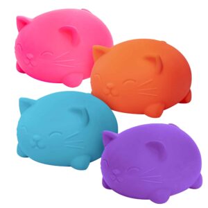 NeeDoh Super Cool Cats - Group - Pink Orange Blue Purple