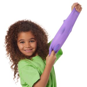 NeeDoh Super Cool Cats - Lifestyle with girl stretching purple Super Cool Cat