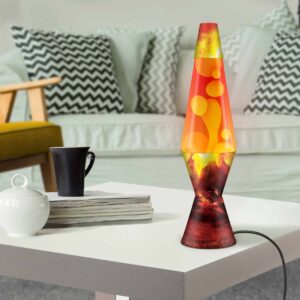 Lava Lamp Erupting Crater on a living room side table