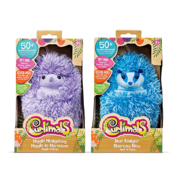 Curlimals Higgle Hedgehog and Blue Badger Packaging