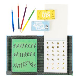 Tiger Tribe Flip Book Kit Animation Action - Contents with Slip Up and Clear the Room