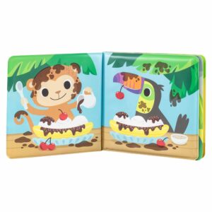 Tiger Tribe Bath Book Messy Jungle - Inside - Monkey and Toucan
