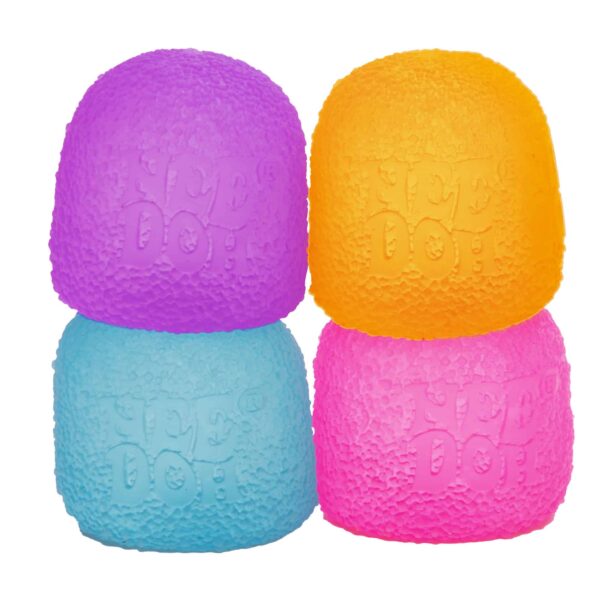Stack of NeeDoh Gumdrop squish toys in several colors (Schylling official image)
