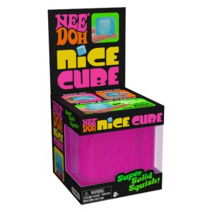 NeeDoh Nice Cube Pink Package Angle Right