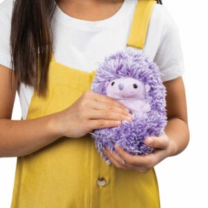 Closeup Photo of a Girl holding Curlimals Higgle Hedgehog