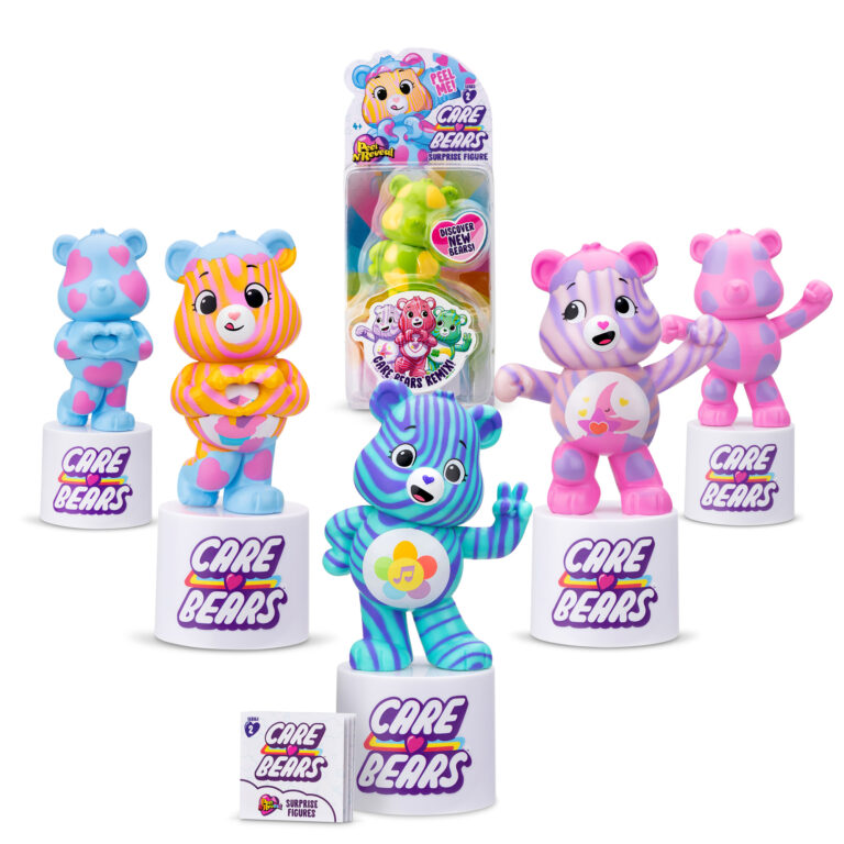 Care Bears Peel and Reveal - Hero Shot with Peeled Bears and Package