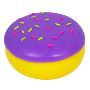 NeeDoh Jelly Donuts - Yellow Dohnut with Purple Frosting with Sprinkles