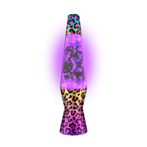 Make Your Own Lava Lamp - Purple Lamp with Leopard Design Glowing