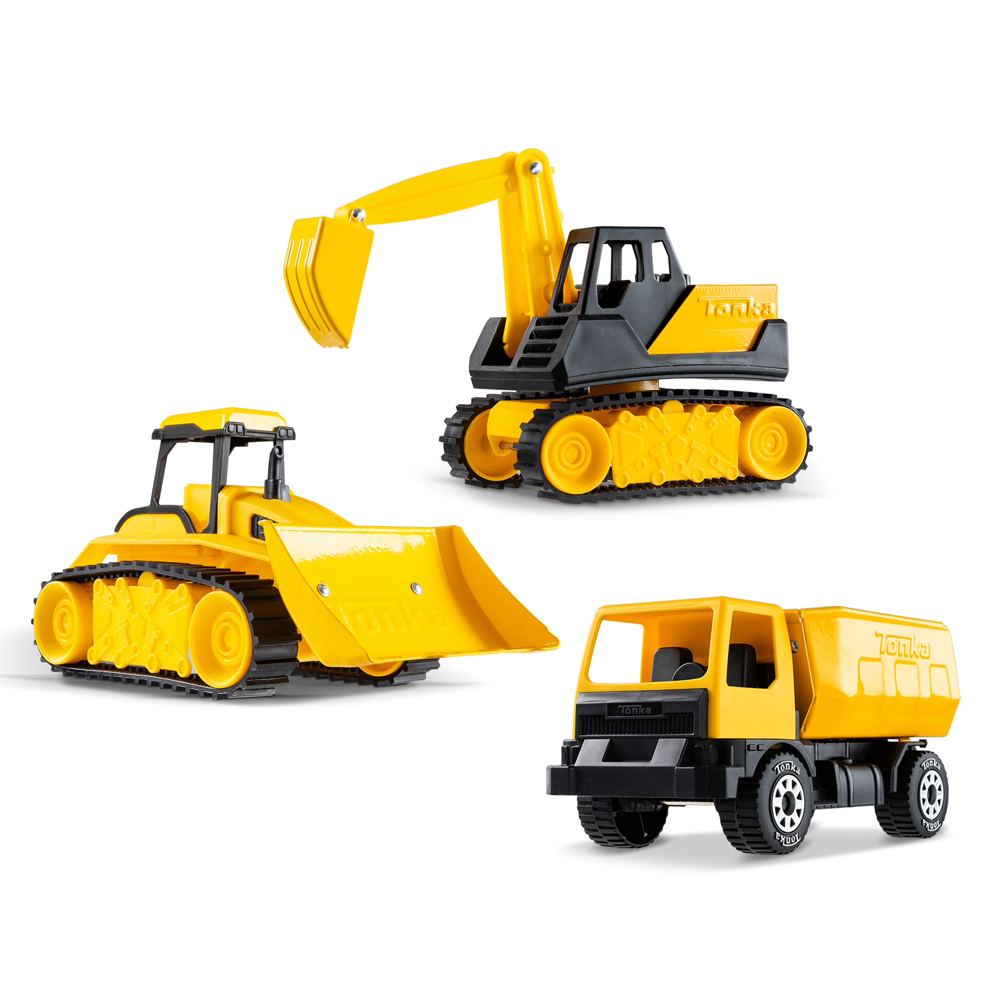 Tonka Steel Classic Assortment - Dump Truck, Excavator, and